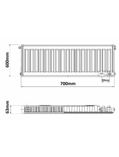 KORADO 11VK 600 x 700  SPODNE PRIPOJENIE