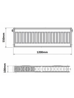 KORADO 22R 550 x 1200   BOCNE PRIPOJENIE